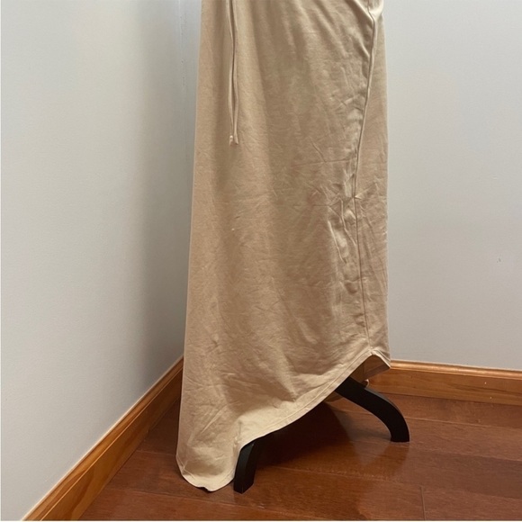 NEW! Camila Coelho- Kaseya Midi Dress Nude Halter Neck Drawstring Backless XL - Picture 7 of 15